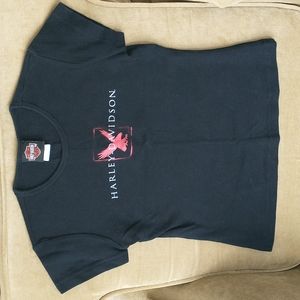 Women's Harley-Davidson t-shirt. Wilkins Harley-Davidson, Barre VT. Size S